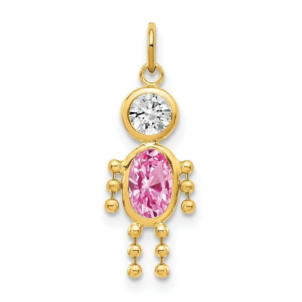 9706 10k October Boy Birthstone Charm